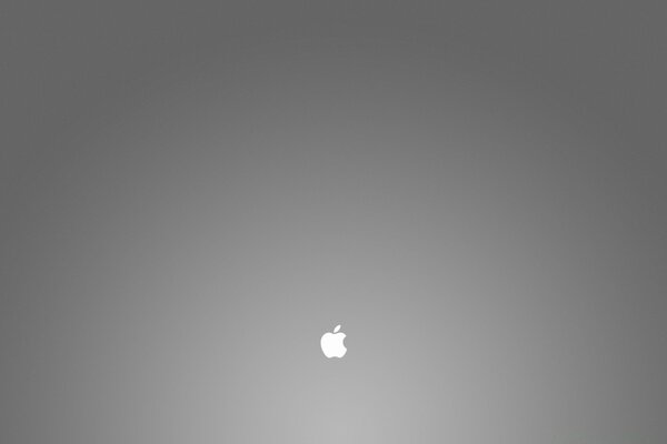 Sehr kleiner Apple Apple auf grauem Hintergrund
