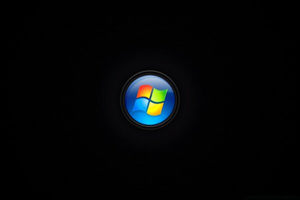 Windows-Symbol auf schwarzem Hintergrund