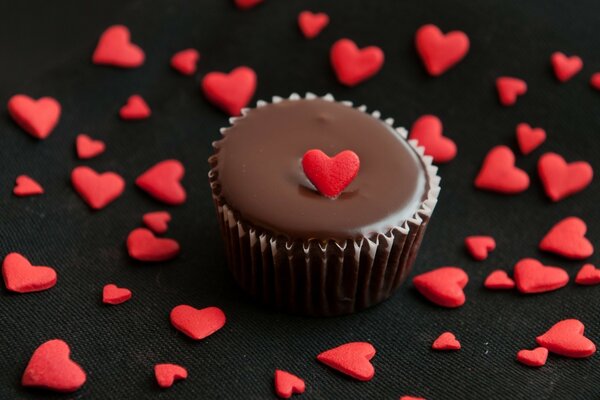 Süßes Geschenk Herz-Cupcake
