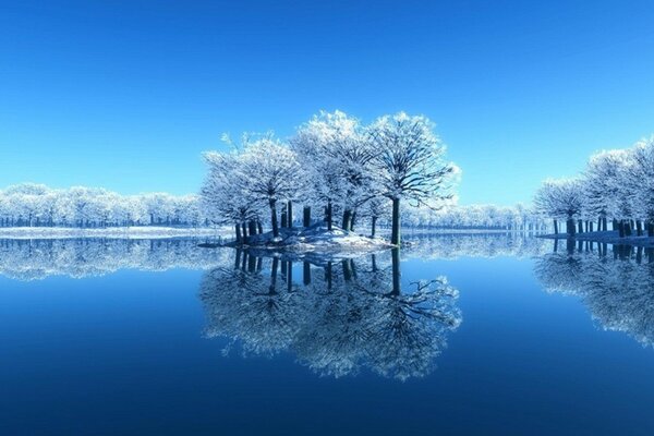 Die Natur ist in den Winterschlaf gegangen. Der Frost ist gekommen