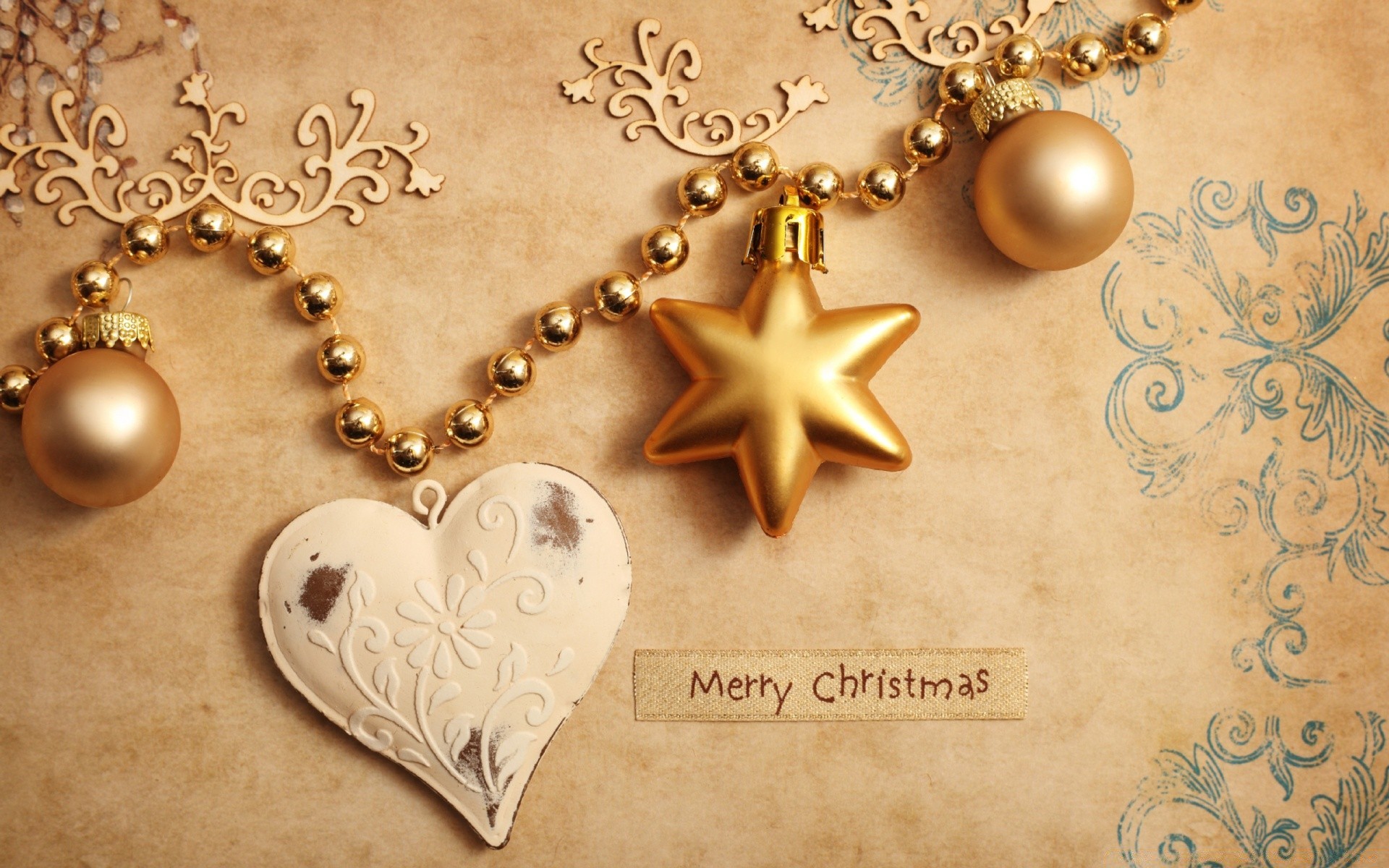 weihnachten gold retro antik schmuck glänzt perlen schmuck papier