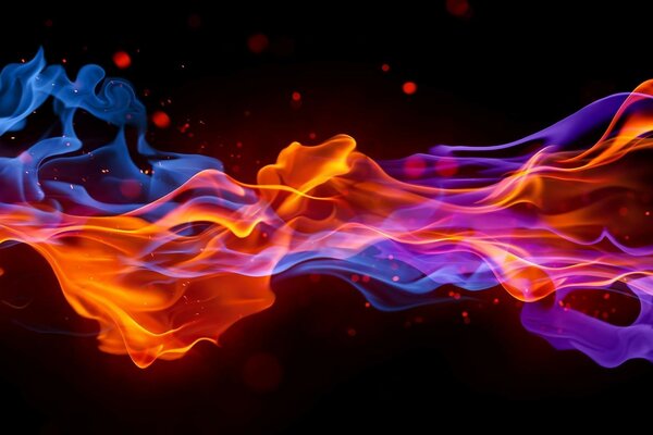 Eine schöne Abstraktion der Flamme, die alles verbrennen kann