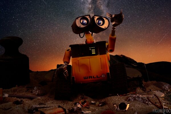 Der Roboter Valli hob irgendwo auf dem Planeten seine Hand