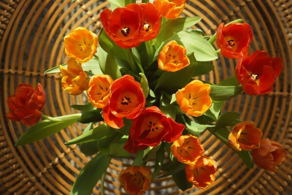 Schöner Blumenstrauß am 8. März