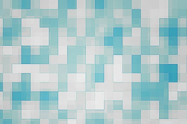 Geometrisches Mosaik aus blauen und weißen Farbtönen