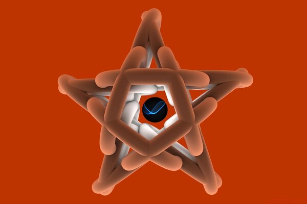Abstrakte Kunst in 3D-Grafik für den Desktop