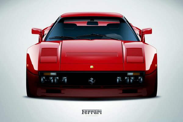 Ein roter Ferrari. Rennwagen