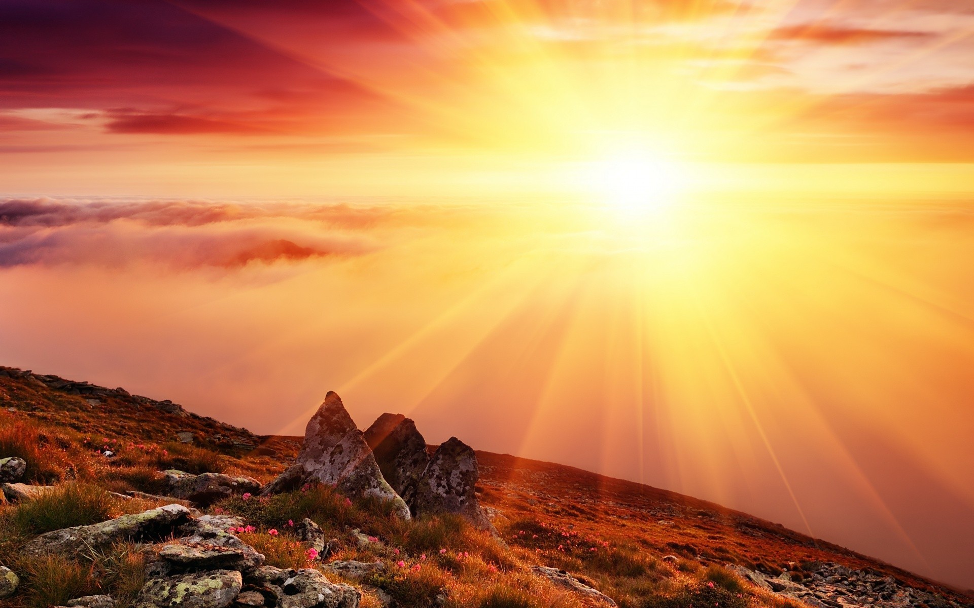 himmel sonnenuntergang dämmerung landschaft abend sonne himmel dämmerung berge natur reisen rock licht