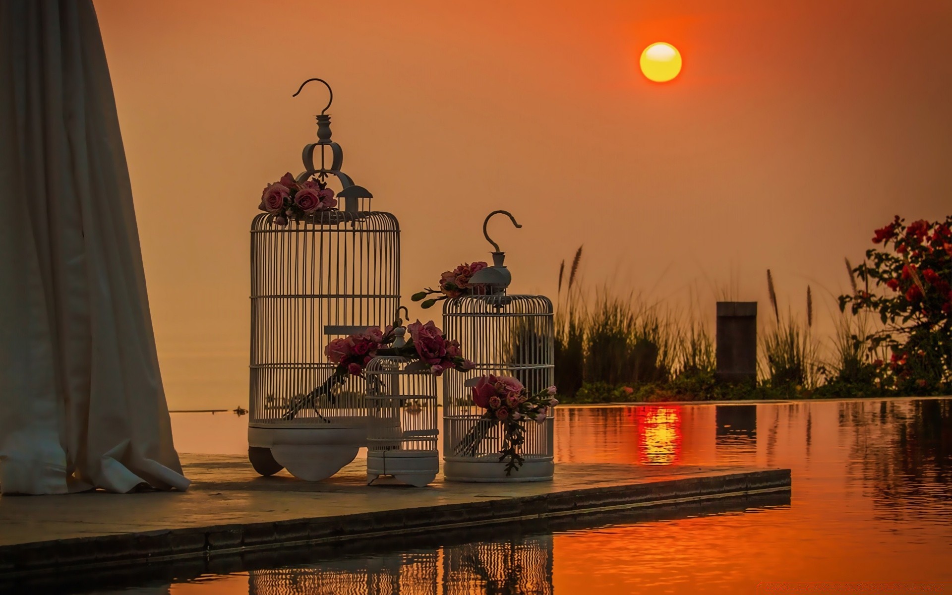 himmel stadt baum reflexion wasser abend licht fluss architektur reisen sonnenuntergang haus dämmerung brücke landschaft im freien