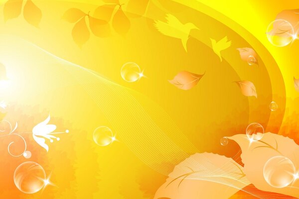 Positiver heller Herbst-Desktop-Hintergrund