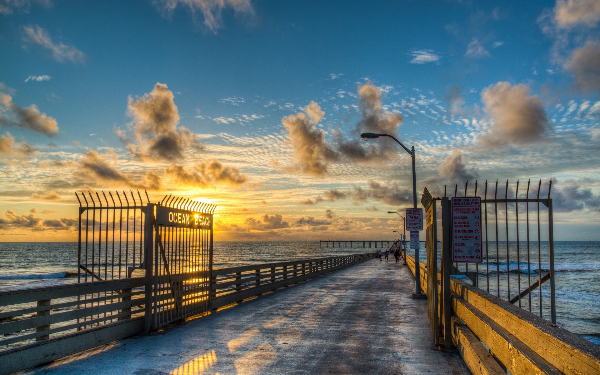 amerika strand sonnenuntergang wasser meer dämmerung pier reisen ozean meer himmel zaun brücke sonne landschaft promenade im freien dämmerung abend licht