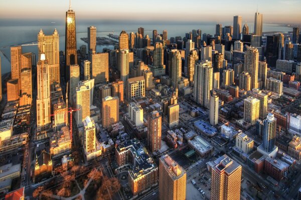 Amerika. Die Stadt der Wolkenkratzer in der Sonne