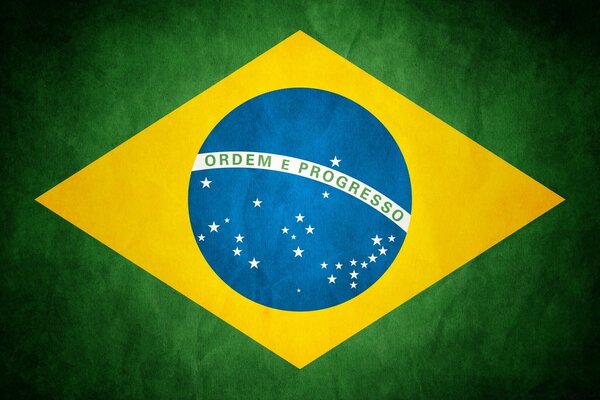 Die brasilianische Flagge des Landes ist ein Symbol des Partiotismus
