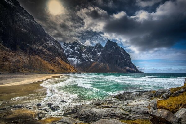 Malerische Landschaft des Ozeans