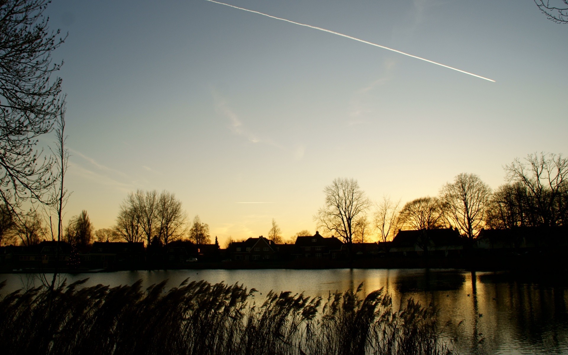 europa landschaft dämmerung baum reflexion see natur wasser sonnenuntergang fluss himmel licht sonne herbst winter im freien park abend wetter holz